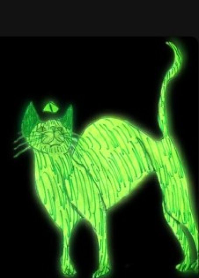 Зелёная кошка